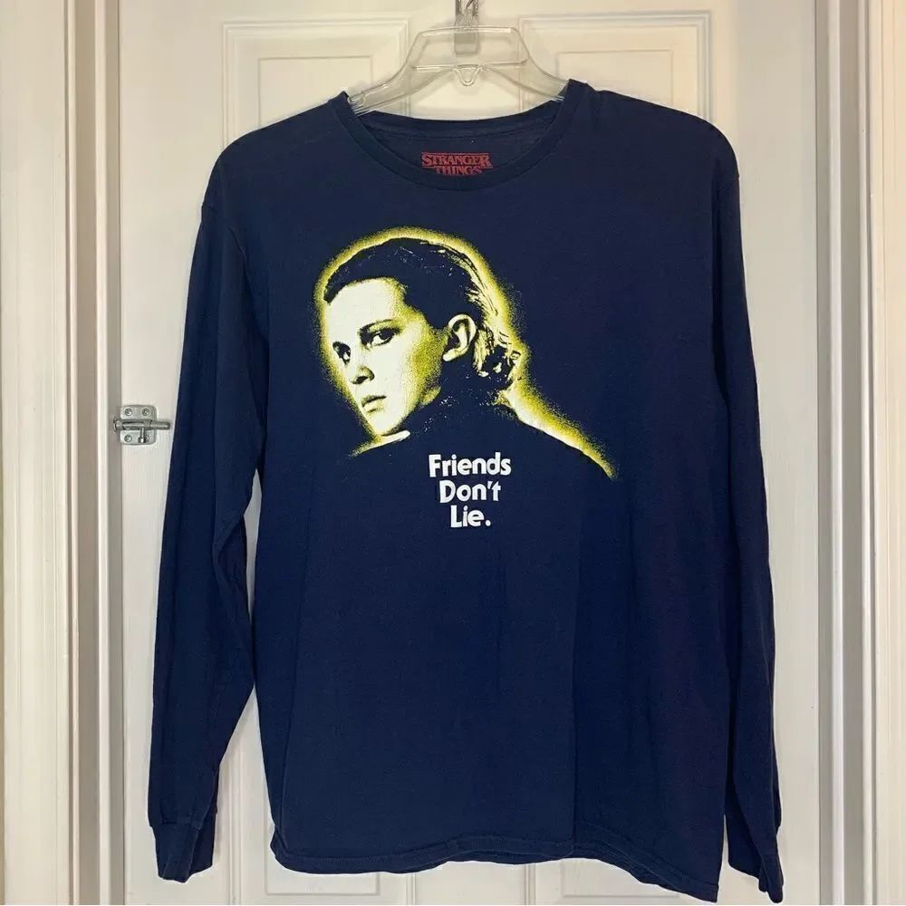 Stranger Things Netflix Long Sleeve TShirt - Adult Size L “Friends Don't Lie"